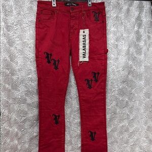 Valabasas Red Skinny Jeans for Men